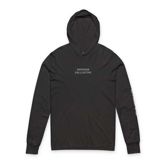 Hooded Long Sleeve Tee — Faysfour Collective Minimal Logo