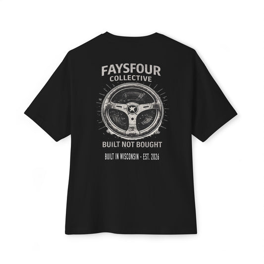 Faysfour Collective Steering Wheel Graphic Tee | Built Not Bought Car Shirt